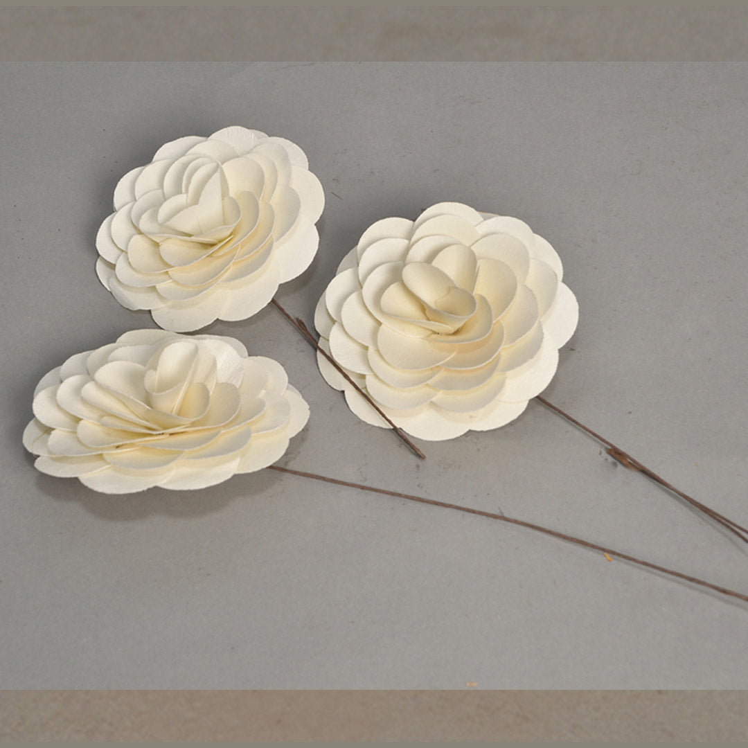 Deco Rose on Wire Bleach